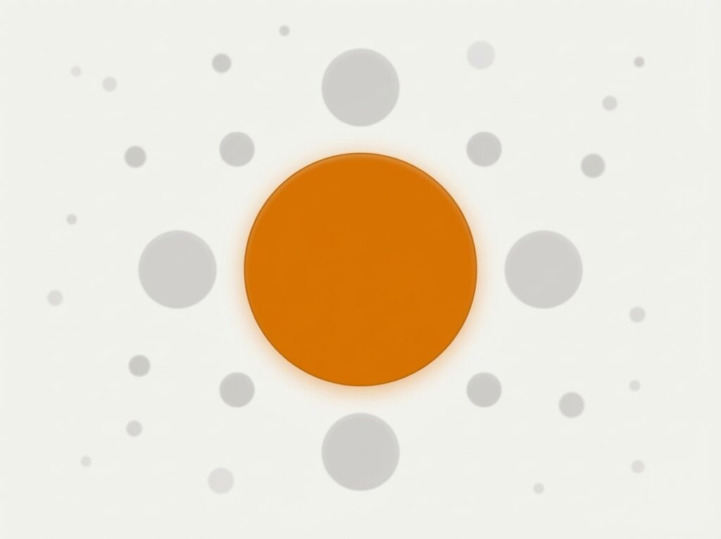 Representación visual del core de una cartera de inversión como elemento central dominante