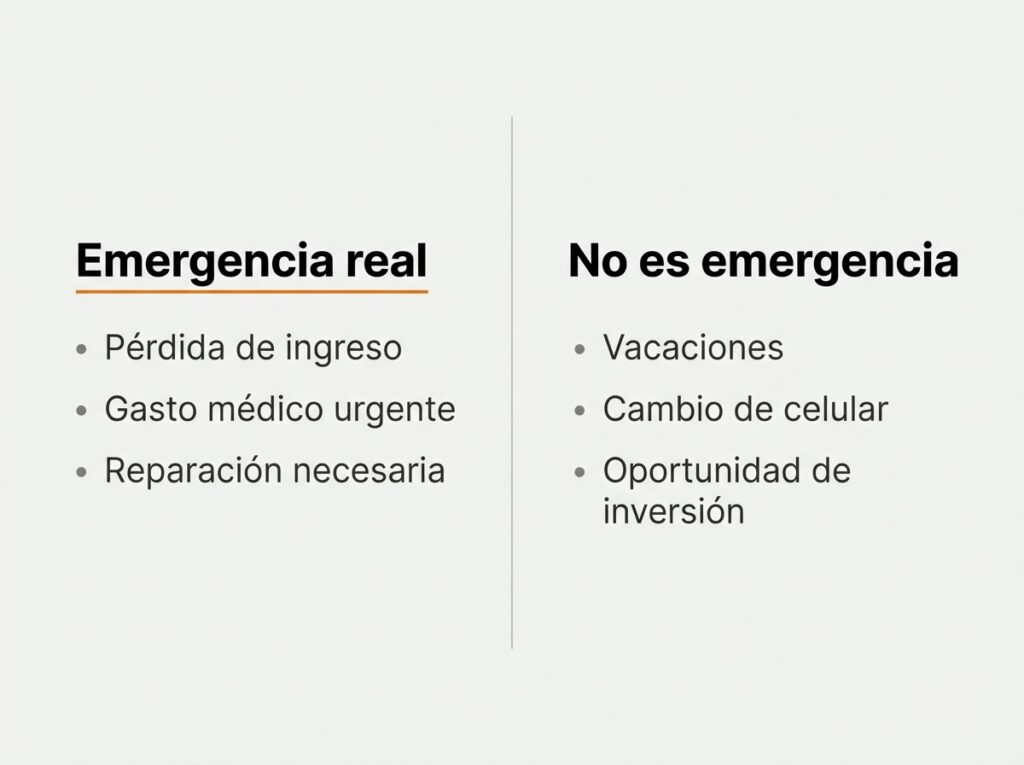 Diferencia entre emergencia real y gasto no esencial