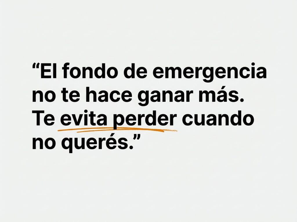Frase sobre la importancia del fondo de emergencia