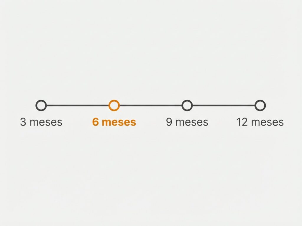 Escala recomendada de fondo de emergencia entre 3 y 12 meses